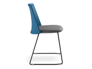 MELODY CHAIR 361-Q-N1 - Sled base stackable fabric chair by LD Seating - view 3